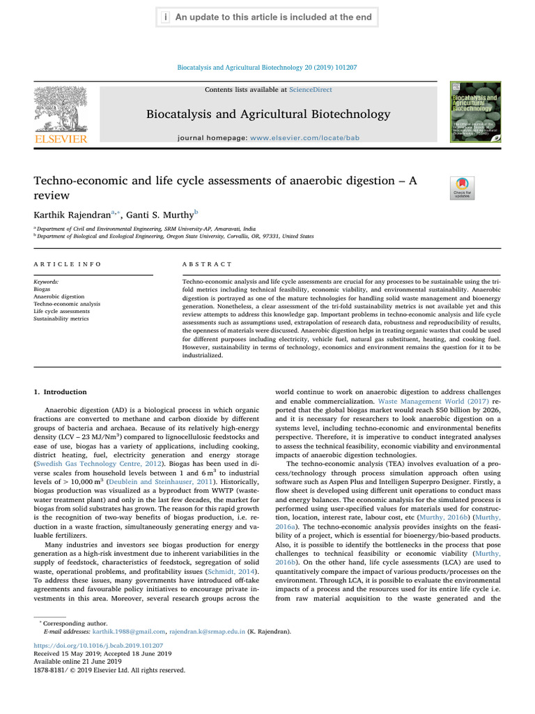 Biogas | PDF | Biogas | Life Cycle Assessment