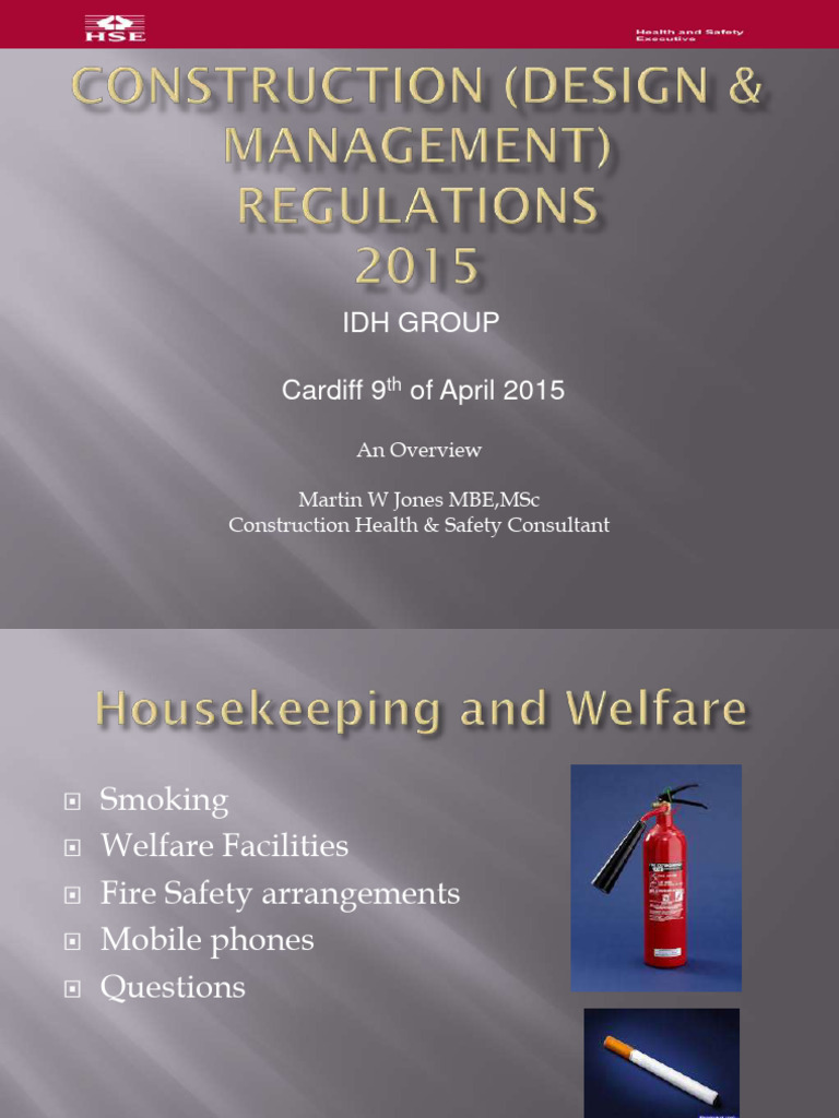 CDM 2015 PPT Course Slides | PDF | Employment | Occupational Safety And ...