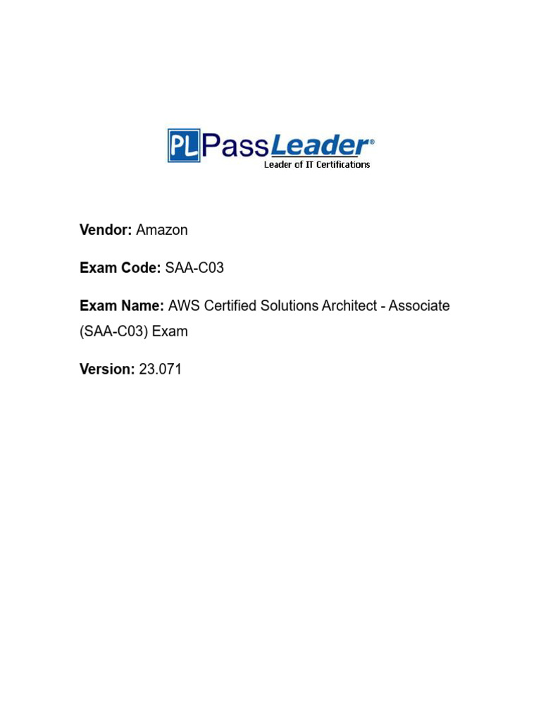 AWS SAA-C03 Exam Guide and Solutions | PDF | Amazon Web Services ...