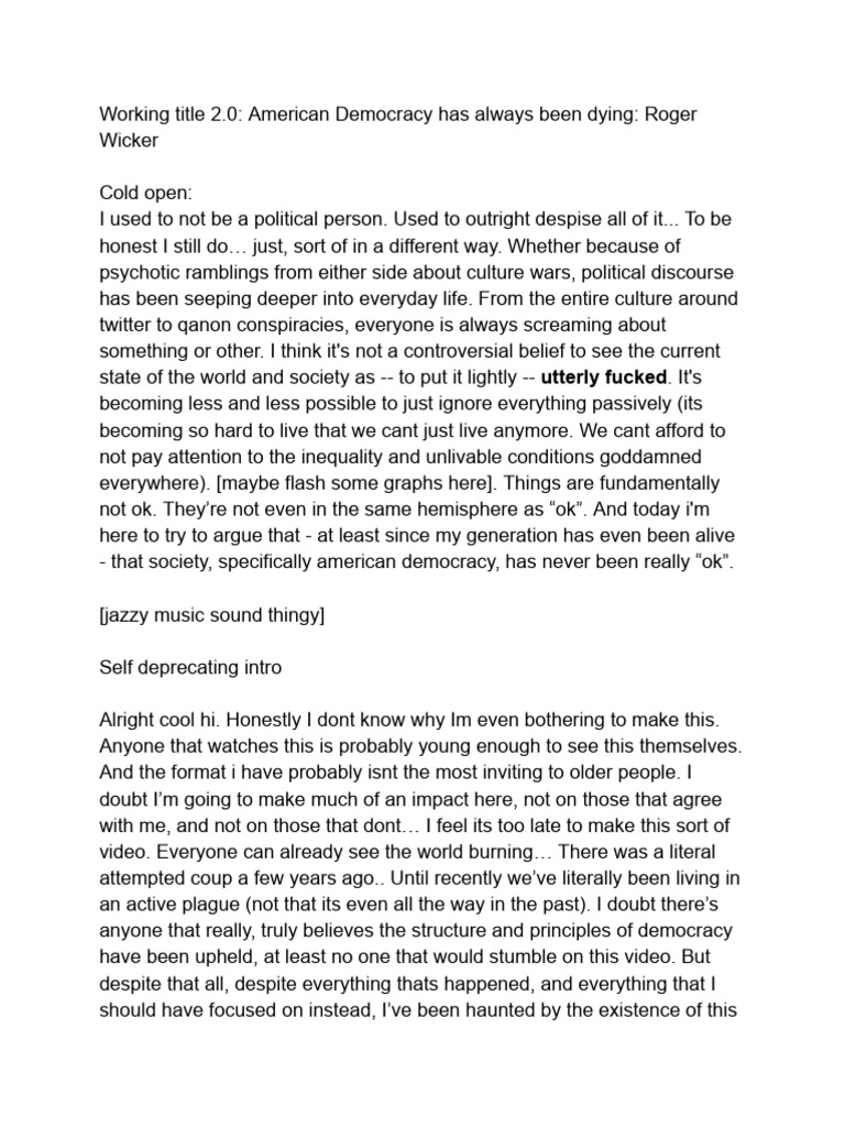 Wicker Project Script v1 | PDF | Republican Party (United States ...