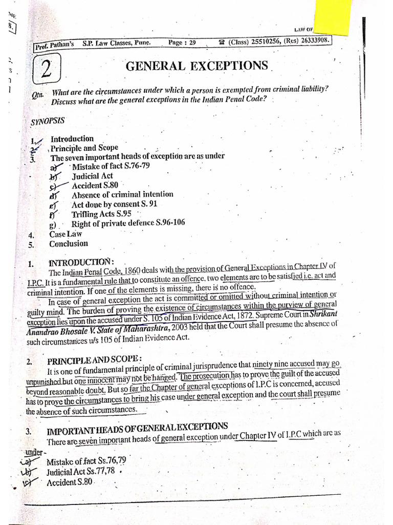 General Exception | PDF