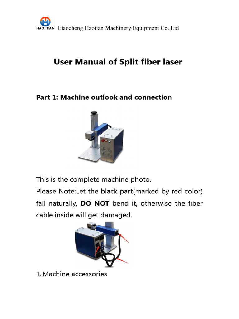 Haotian Fiber Marking Mchine Manual | PDF | Device Driver | Machines