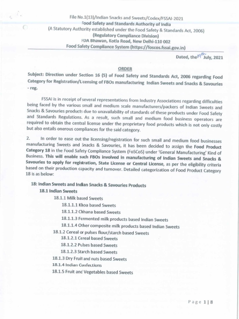 60f6a6554438ddirection Indian Sweets Snacks 20 07 2021 | PDF