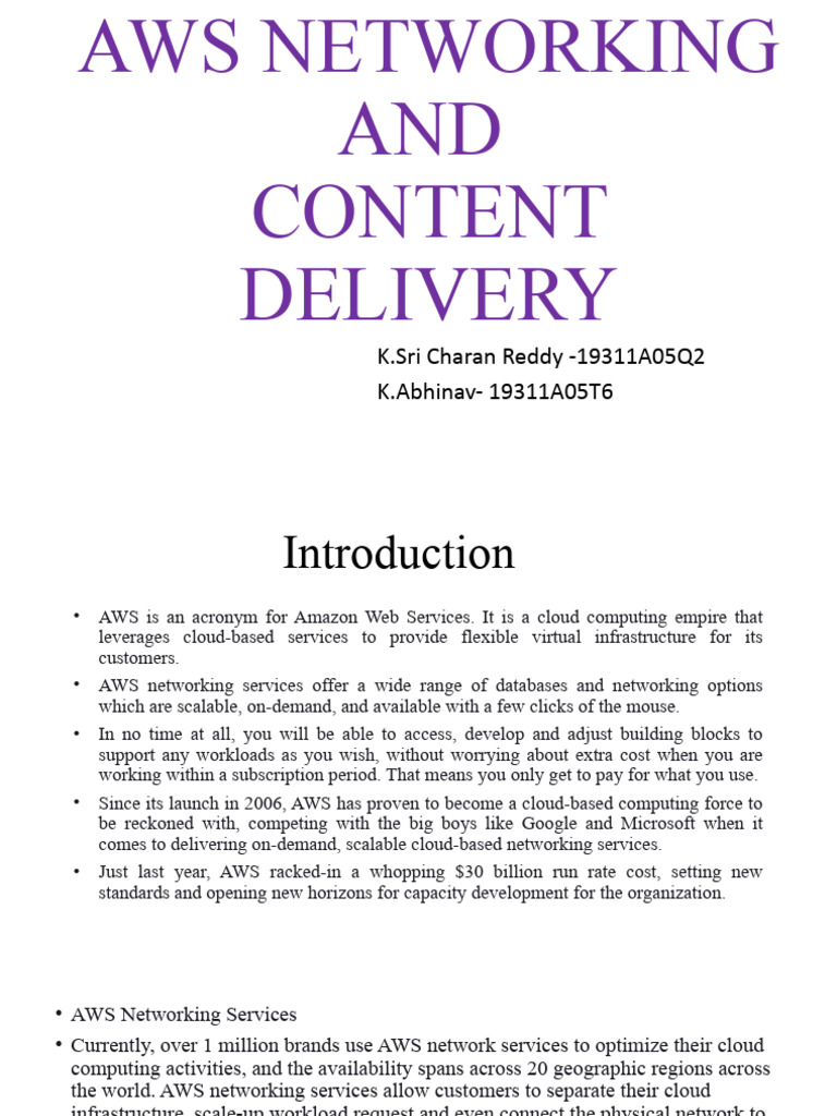AWS Networking and Content Delivery Guide | PDF | Cloud Computing ...