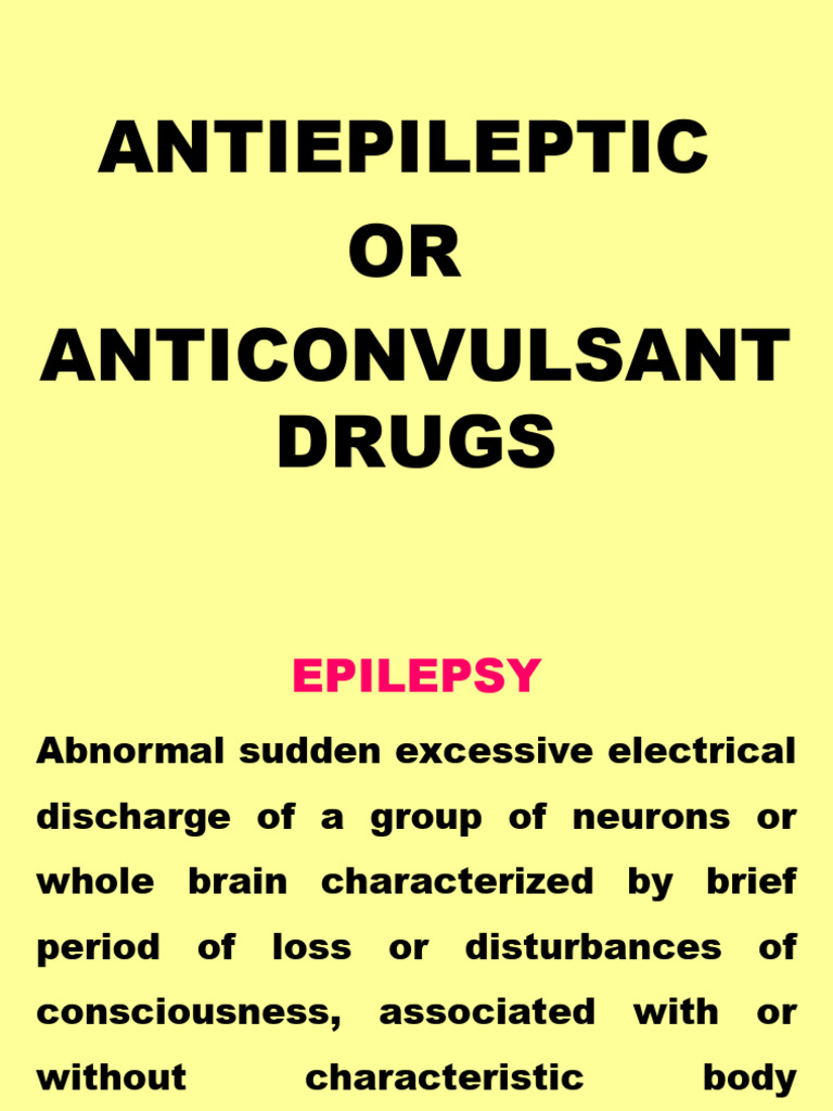 Epilepsy With Antiepileptic Drugs | PDF | Epilepsy | Human Diseases And ...