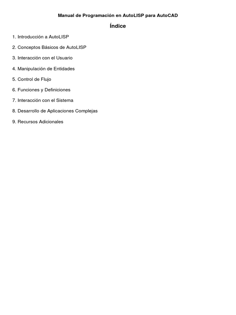Guía de Programación en AutoLISP | PDF | Cad automático | Lenguaje de ...