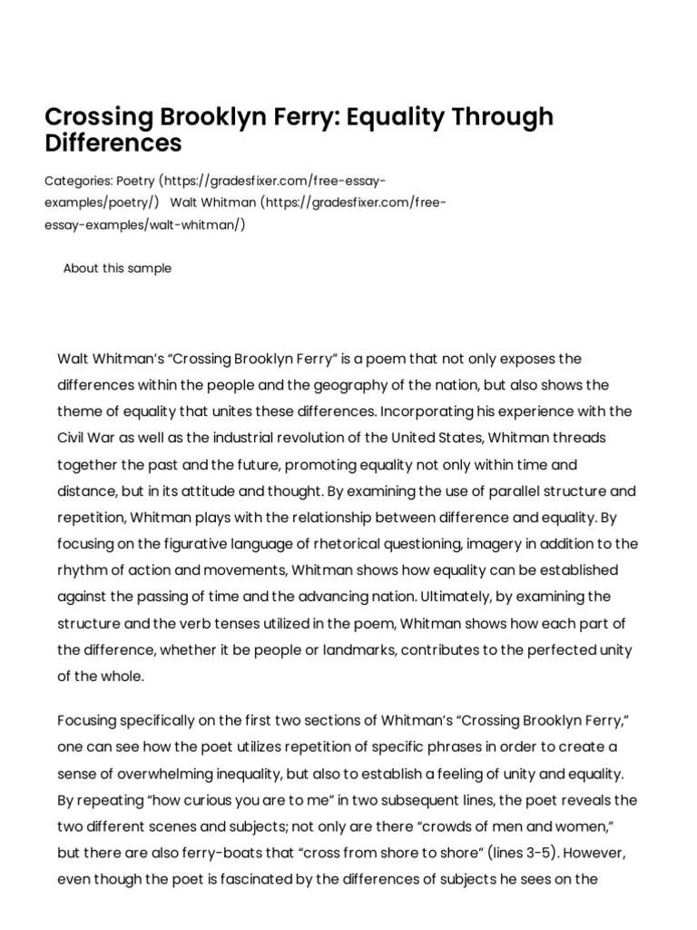 crossing-brooklyn-ferry-equality-through-differences-essay-example