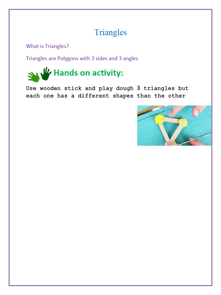 Triangles Grade 4 PDF