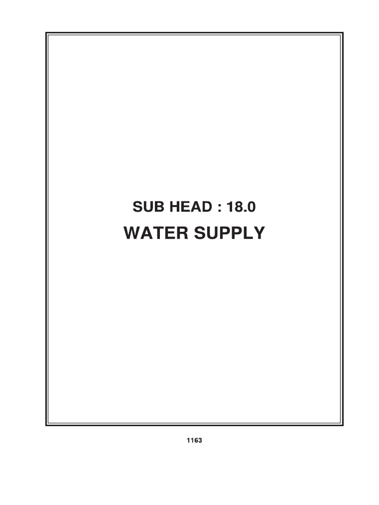 Brief Specifications For Water Supply | PDF
