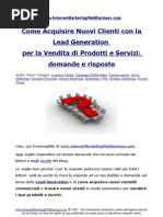 Come Acquisire Nuovi Clienti Con La Lead Generation Per La Vendita Di Prodotti e Servizi Domande e Risposte