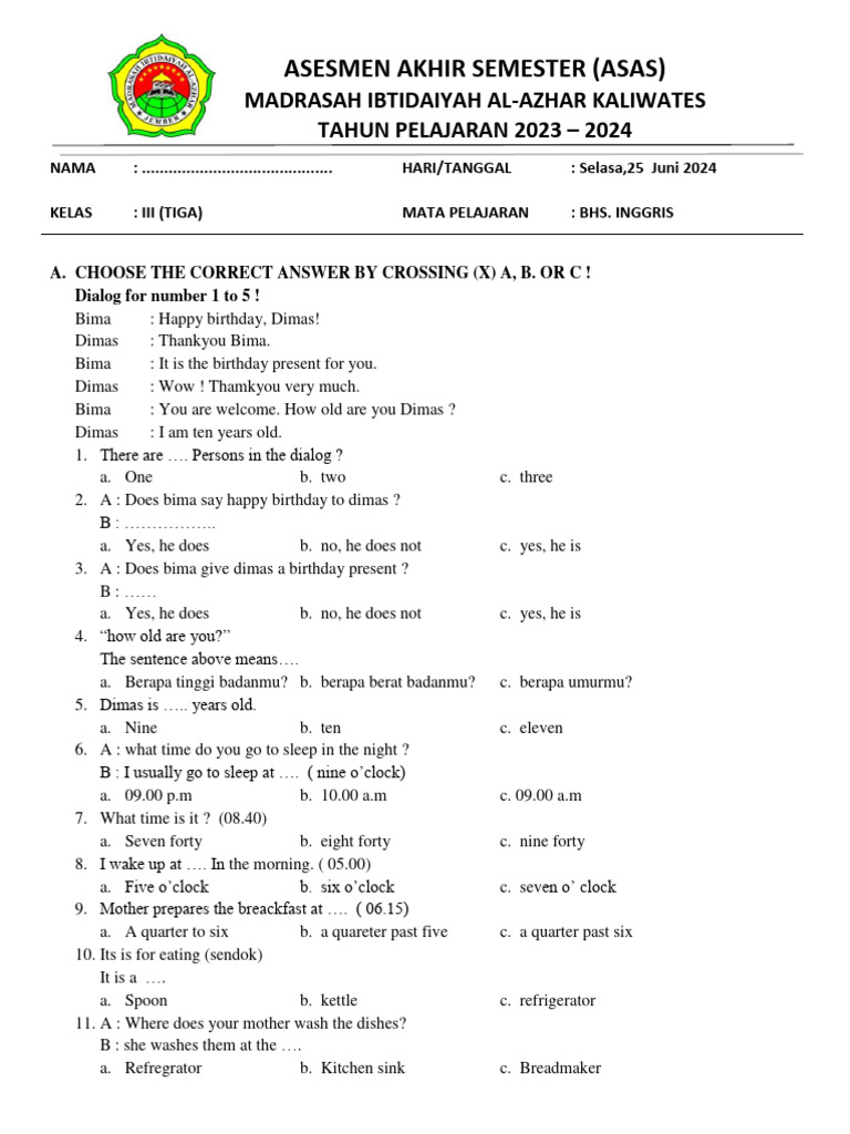43x Bahasa Inggris Kelas 3 Pdf Food And Drink Preparation Foodservice