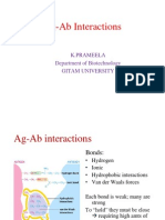 Ag-Ab Interactions: K.Prameela Department of Biotechnology Gitam University
