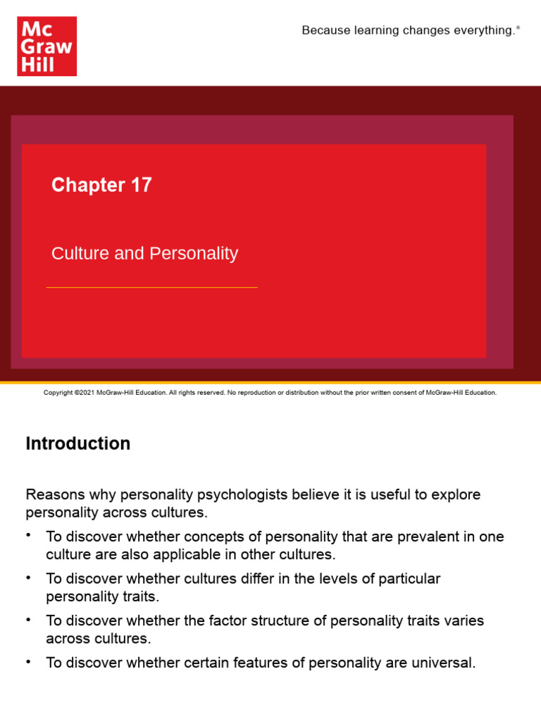 Chapter 17 Culture And Personality Pdf Psychology Personality