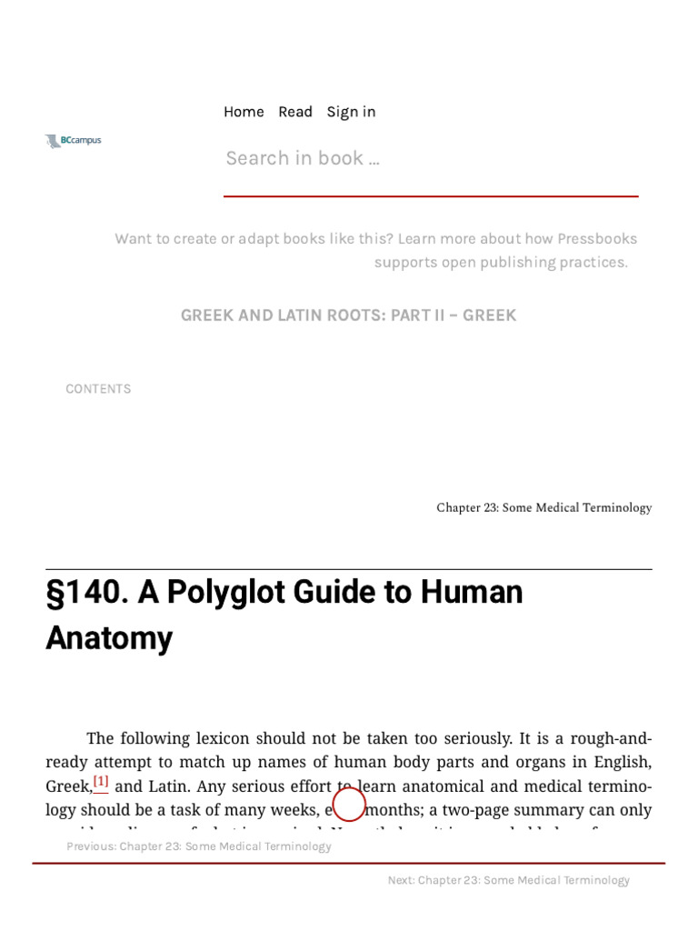 Anatomy Terms in Greek and Latin | PDF | Testicle | Anatomy