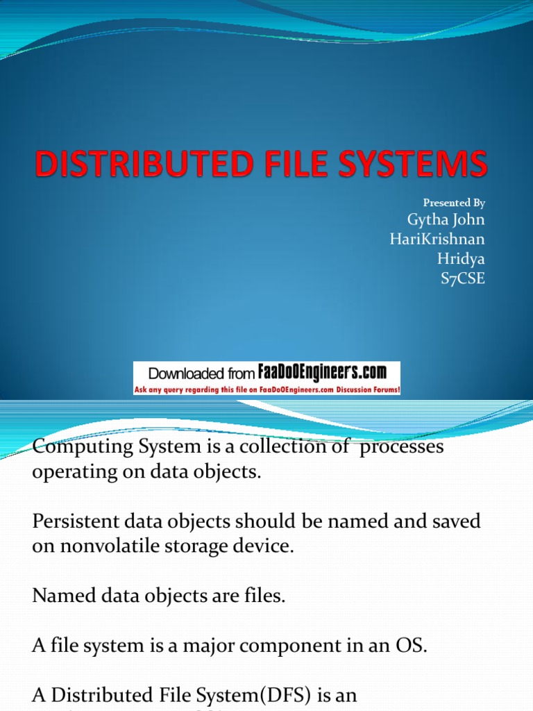 Understanding Distributed File Systems | PDF | File System ...