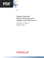 Siebel System Requirements and Supported Platforms: Version 8.1, Rev. O October 2011