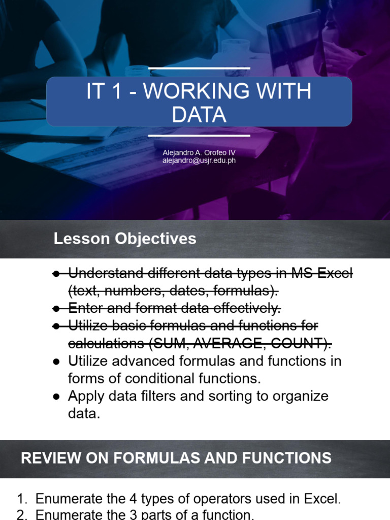 Mastering Excel Data Functions | PDF | Computers