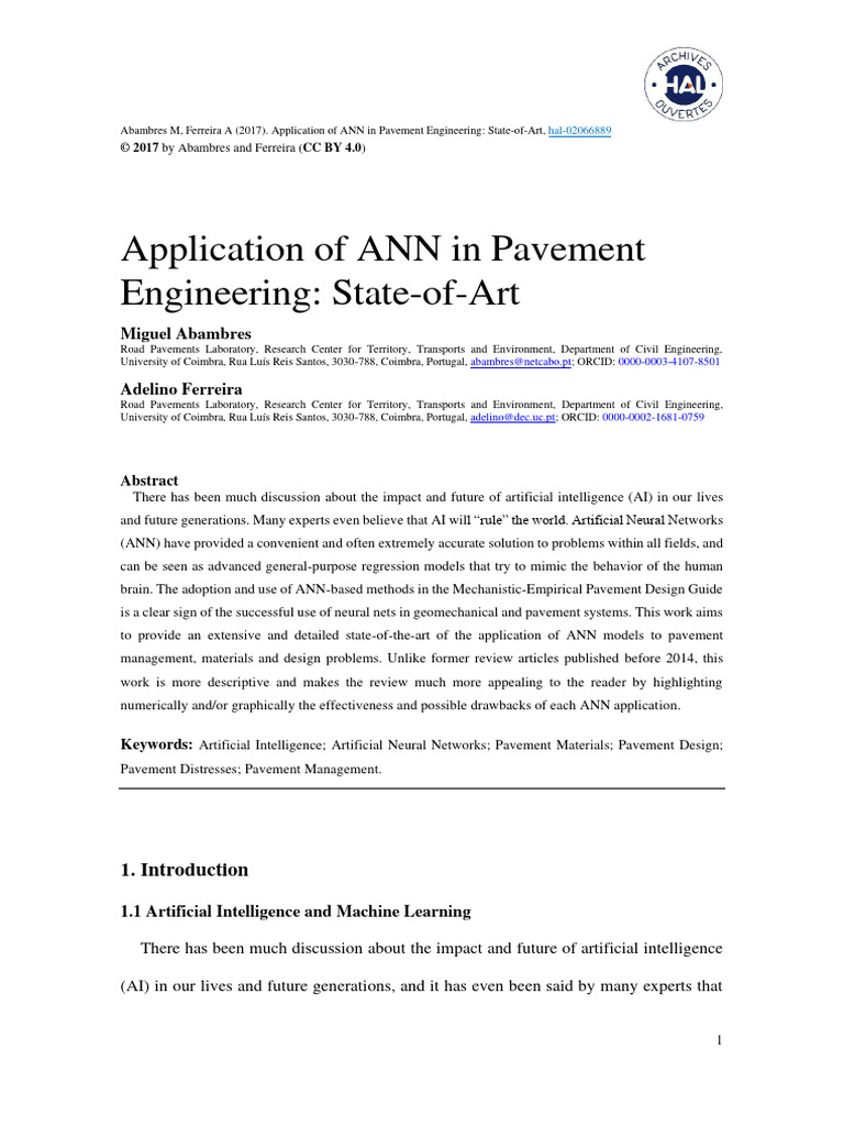 Application of ANN in Pavement - Review | PDF | Artificial Neural ...