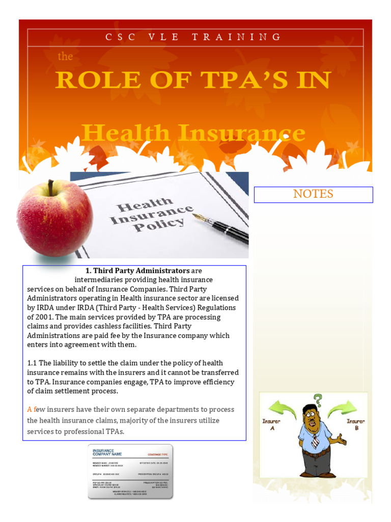 Role of TPAs in Health Insurance | PDF | Insurance | Business Law