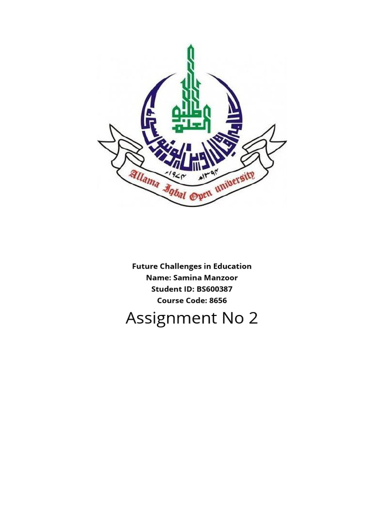 8656 Assignment No 2 | PDF | Teachers | Special Education