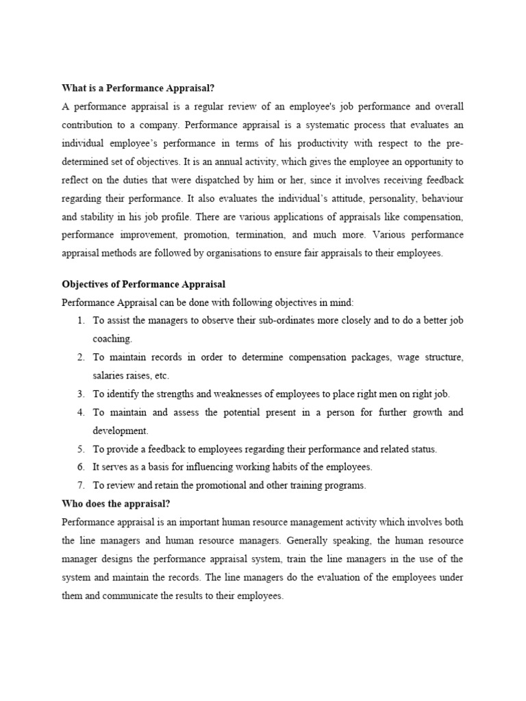 Understanding Performance Appraisals | PDF | Performance Appraisal ...