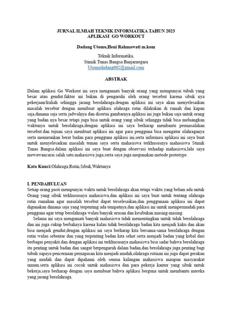 Jurnal Ilmiah Teknik Informatika Tahun 2023 | PDF