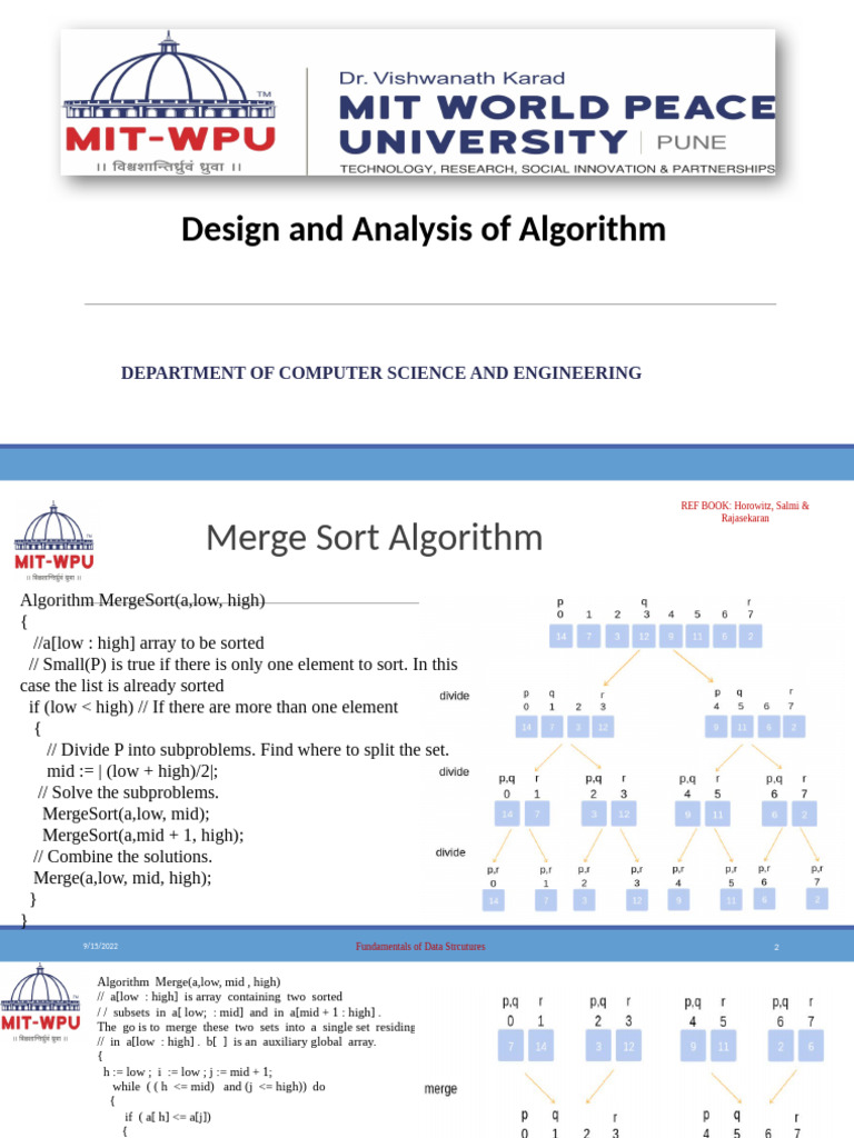 Unit 2.2 - Divide and Conquer | PDF | Computer Programming | Applied ...