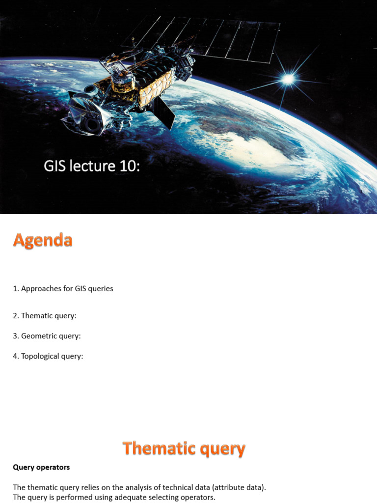 Lecture 10 GIS SSM - PPTX MN | PDF | Mathematics | Databases