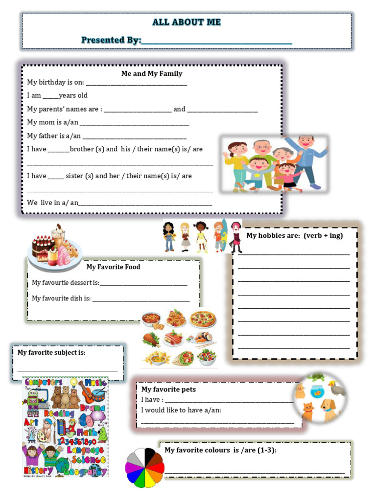 A1 all about me presentation pdf