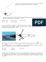 Força centrípeta em prova de física