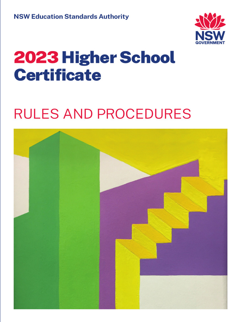 2023 HSC Rules and Procedures | PDF | Educational Stages