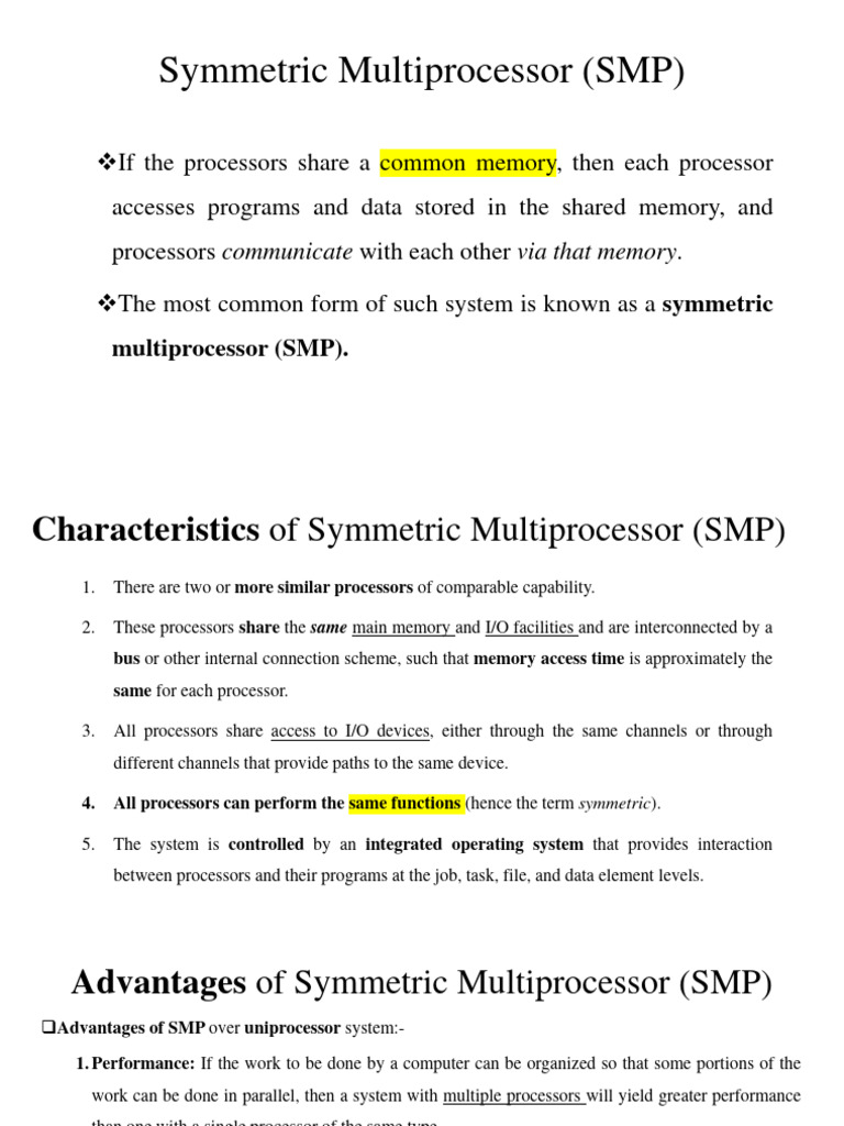 SMP and Cache Coherence Overview | PDF | Cpu Cache | Central Processing ...