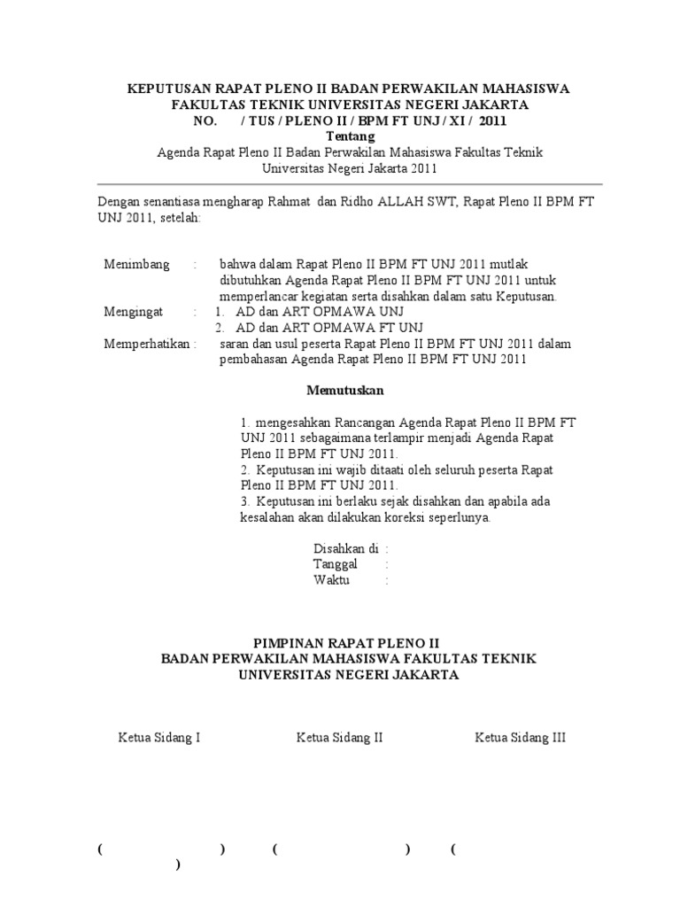 Konsideran Sidang Pleno 2 2011-2012