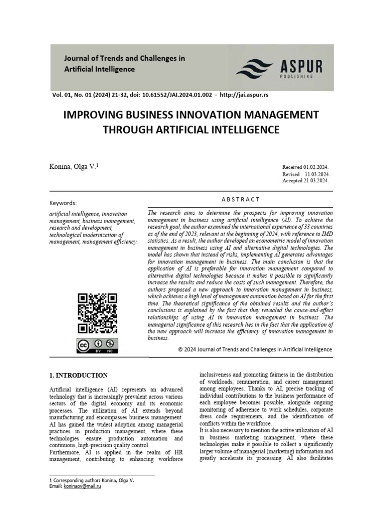 AI-Driven Innovation Management Strategies | PDF | Regression Analysis ...