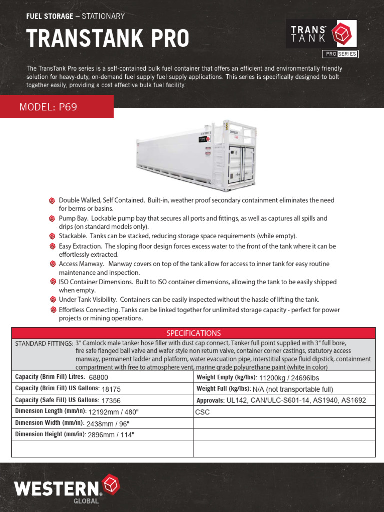 Spec - Transtank P69 Gps-Transtank-P69 | PDF | Oil Tanker