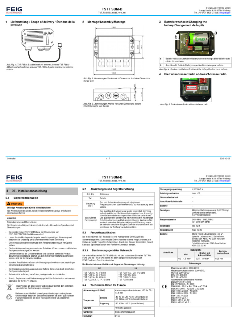 TST FSBM-B Install Rev3 Mul | PDF