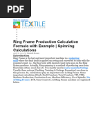 Ring Frame - Introduction | PDF | Spinning (Textiles) | Spindle (Textiles)