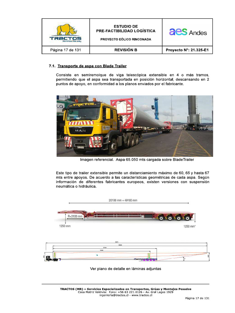 Dimensiones Camión Transporte Aspa | PDF