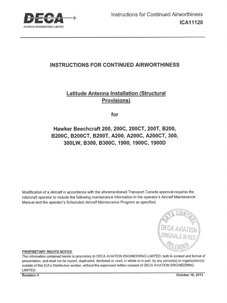 ICA for Latitude Antenna Installation | PDF | Aviation | Aircraft