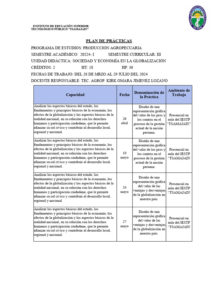 Plan de ptcas soc y econom en la glob 2024 i pdf globalizaci n
