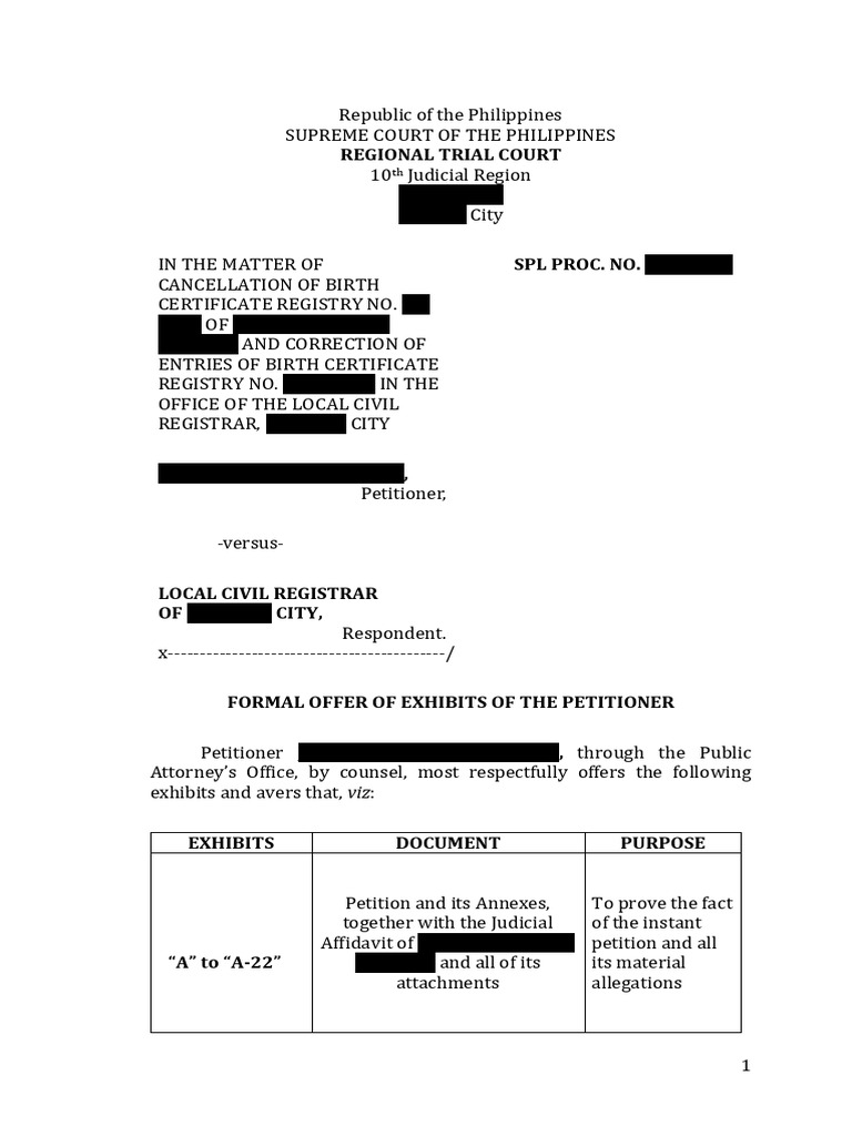 Formal offer correction of entry 2023 pdf birth certificate
