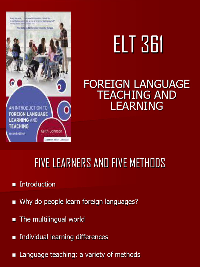 Foreign Language Learning Methods | PDF | English As A Second Or ...