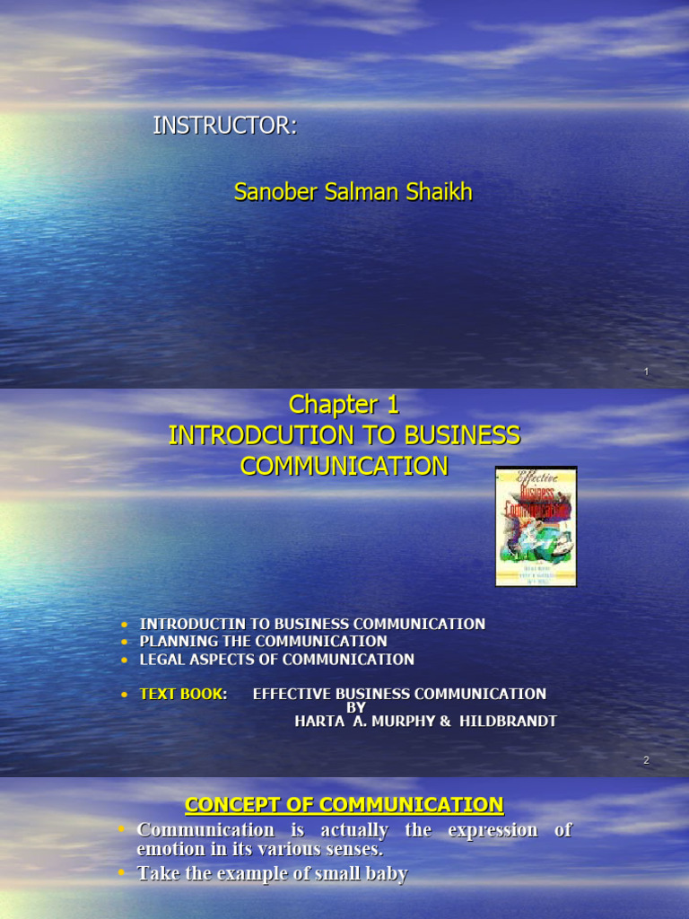 Introduction to Business Communication | PDF | Communication | Emotions