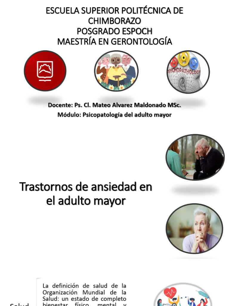 Trastornos de ansiedad en adultos mayores | PDF | Ansiedad | Desorden ...