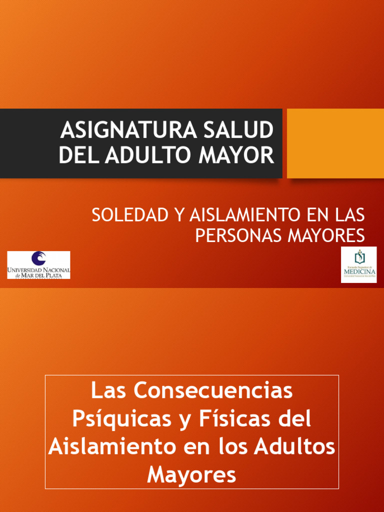 Consecuencias de la Soledad en Mayores | PDF | Soledad | Depresión ...