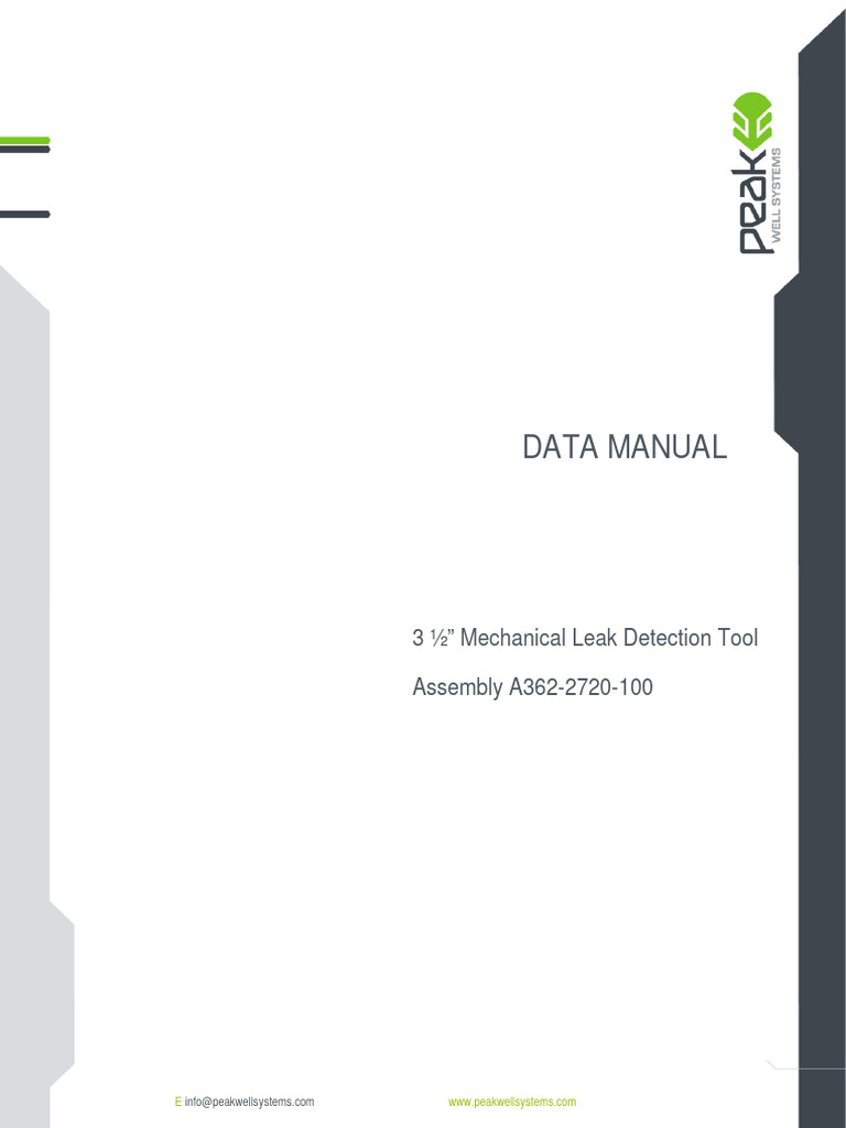 3.5 Peak Leak Detection Tool | Download Free PDF | Leak | Screw