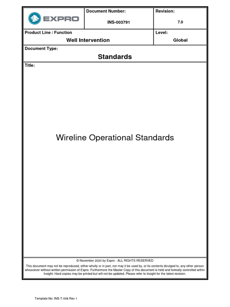 INS003791 Wireline Operating Standards Rev7 PDF