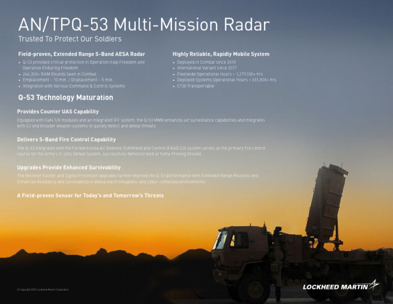 AN/TPQ-53 Multi-Mission Radar Overview | PDF | Business | Computers