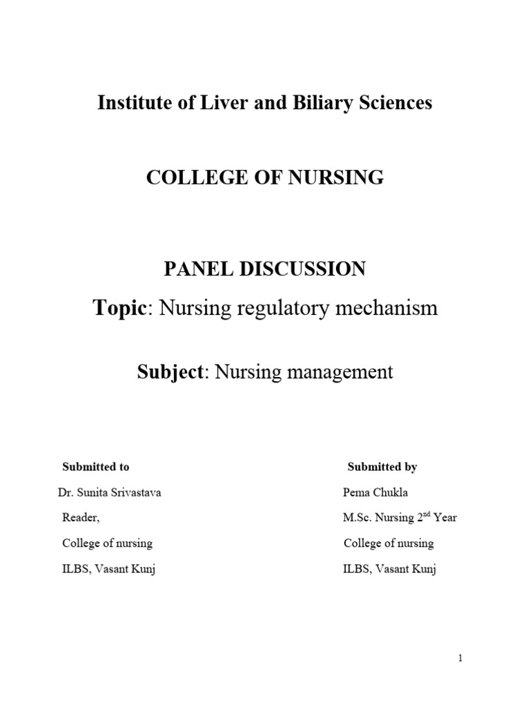 Nursing Regulatory Mechanisms Explained | PDF | Nursing | Joint Commission