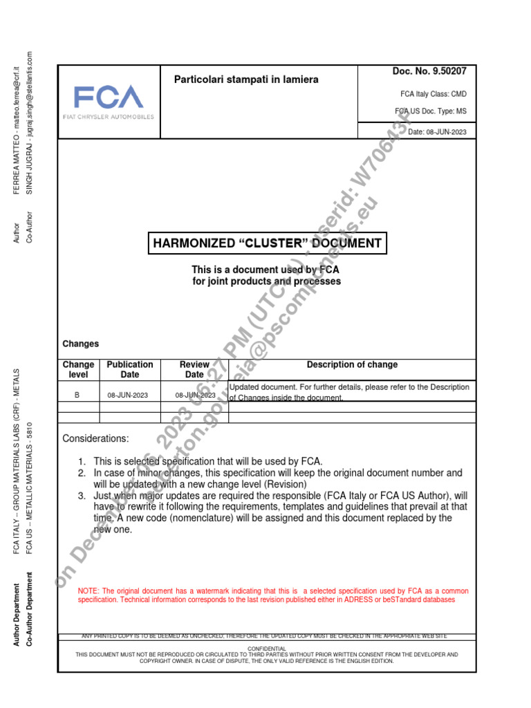 9.50207 | PDF | Specification (Technical Standard) | Steel